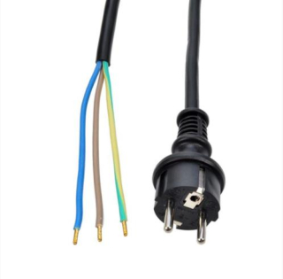 SOLIGHT PF36 flexo šňůra 3x1,5mm2 gumová černá - 2,5m