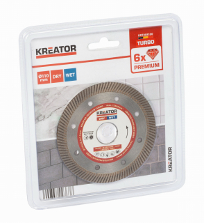 KREATOR KRT088100 Diamantový kotouč celoobvodový 110mm PREMIUM TURBO