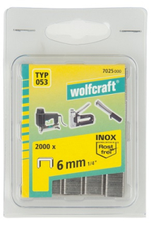 WOLFCRAFT 7030000 sponka široká do sponkovačky  výška 8 mm 1400 ks