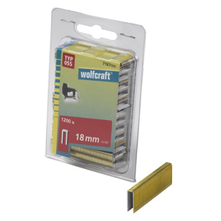 WOLFCRAFT 7167000 sponky úzké do sponkovačky výška 18 mm 1200 ks