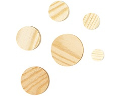 WOLFCRAFT 2943000 Dřevěný suk D30mm, 10ks