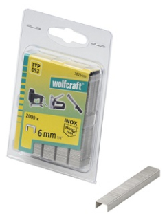 WOLFCRAFT 7025000 Spona široká INOX 11,2mm výška 6mm, 2000ks