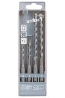 WOLFCRAFT 8456000 příklepový vrták HM SDS-plus 5-8mm - sada 4ks