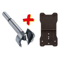 WOLFCRAFT 8728000 Forstnerův vrták 35x90mm + vrtací pomůcka - sada