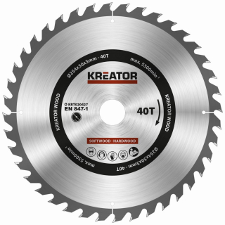 KREATOR KRT020427 Pilový kotouč na dřevo 254mm 40T