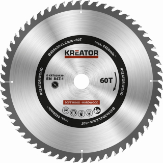 KREATOR KRT020430 Pilový kotouč na dřevo 305mm, 60T