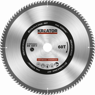 KREATOR KRT020432 Pilový kotouč na dřevo 315mm, 60T