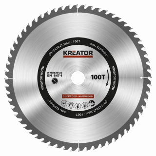 KREATOR KRT020433 Pilový kotouč na dřevo 315mm, 100T