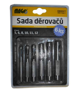 Magg 080027 Sada děrovačů - 5, 6, 8, 10, 11, 12 mm