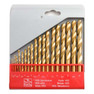 Magg 26119 Sada vrtáků HSS (19ks/1,0-10,0mm) TITAN, plast