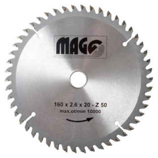 Magg 9216050 Pilový kotouč 160x2,6x20mm/50 zubů - střídavě trapézové