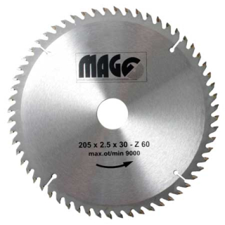 Magg Pilový kotouč 205x2,5x30mm/60 zubů - střídavě šikmé