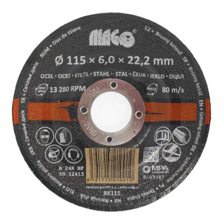 Magg BK115 Brusný kotouč na kov 115x6x22,2mm