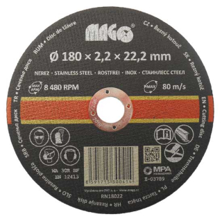 Magg Řezný kotouč na nerez 180x2,2x22,2mm